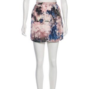 Haute Hippie Silk Printed Mini Skirt
